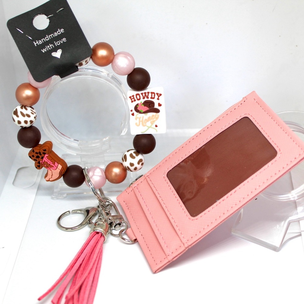 “Howdy Honey “ wristlet with card attachment from Happy Face Tie Dye